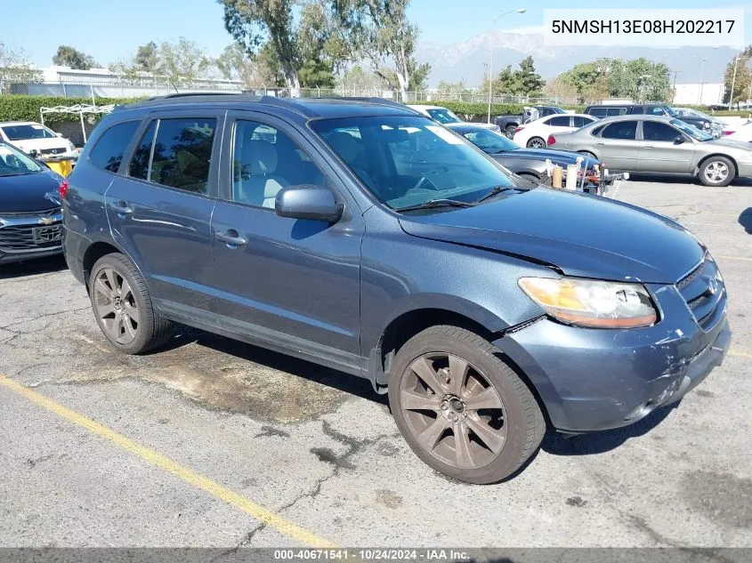 2008 Hyundai Santa Fe Limited/Se VIN: 5NMSH13E08H202217 Lot: 40671541