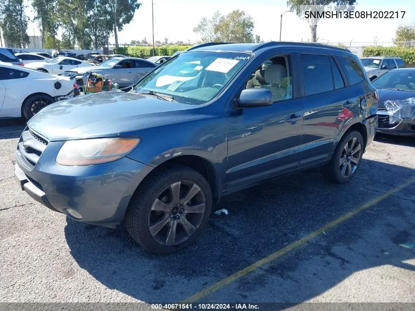 2008 Hyundai Santa Fe Limited/Se VIN: 5NMSH13E08H202217 Lot: 40671541