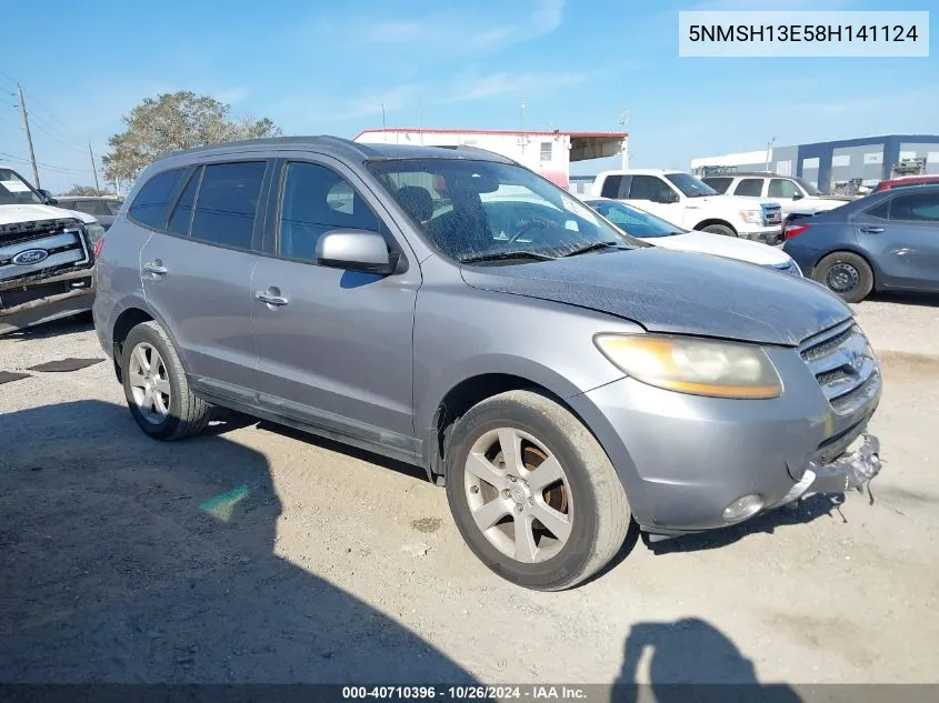 2008 Hyundai Santa Fe Limited/Se VIN: 5NMSH13E58H141124 Lot: 40710396