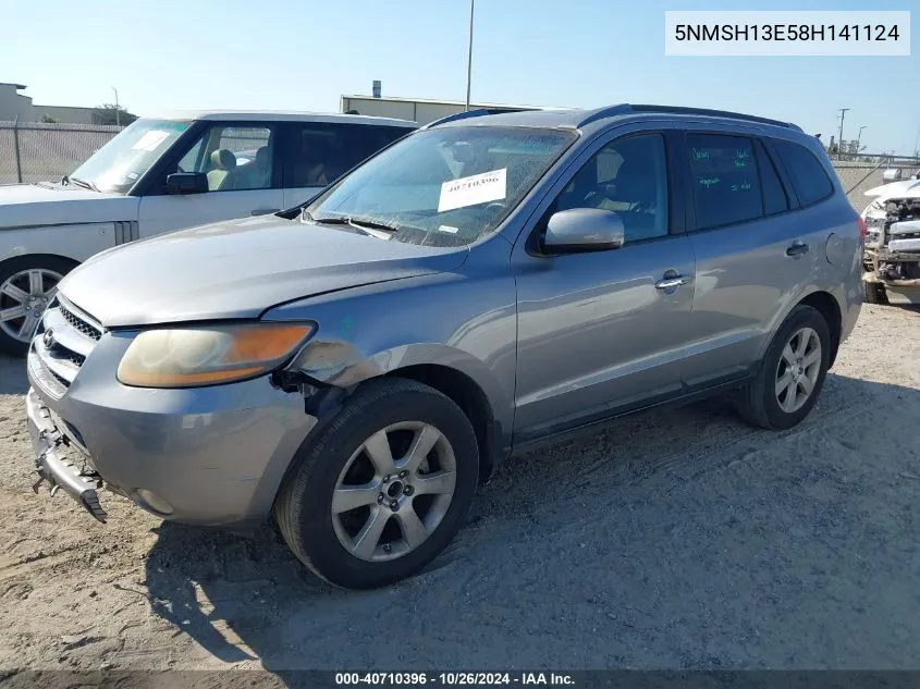 2008 Hyundai Santa Fe Limited/Se VIN: 5NMSH13E58H141124 Lot: 40710396