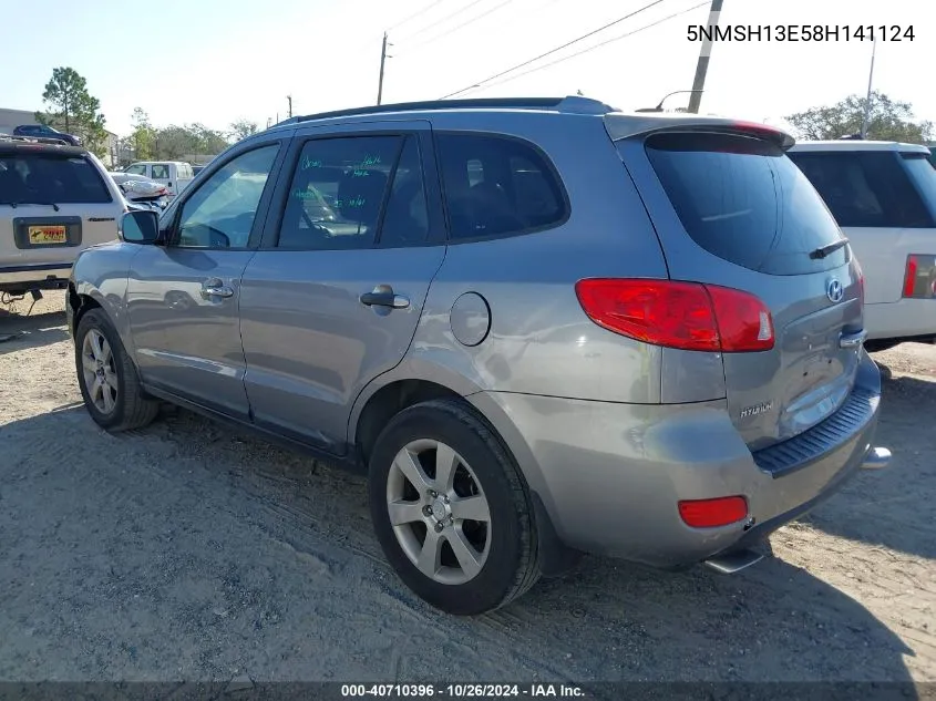 2008 Hyundai Santa Fe Limited/Se VIN: 5NMSH13E58H141124 Lot: 40710396