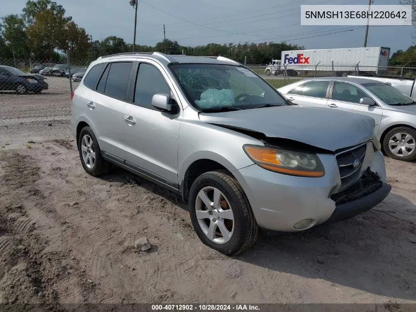 2008 Hyundai Santa Fe Limited/Se VIN: 5NMSH13E68H220642 Lot: 40712902