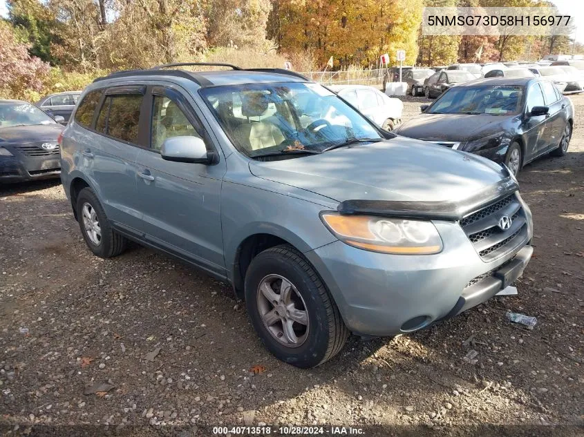 2008 Hyundai Santa Fe Gls VIN: 5NMSG73D58H156977 Lot: 40713518