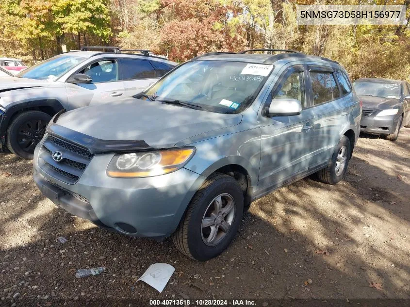 2008 Hyundai Santa Fe Gls VIN: 5NMSG73D58H156977 Lot: 40713518