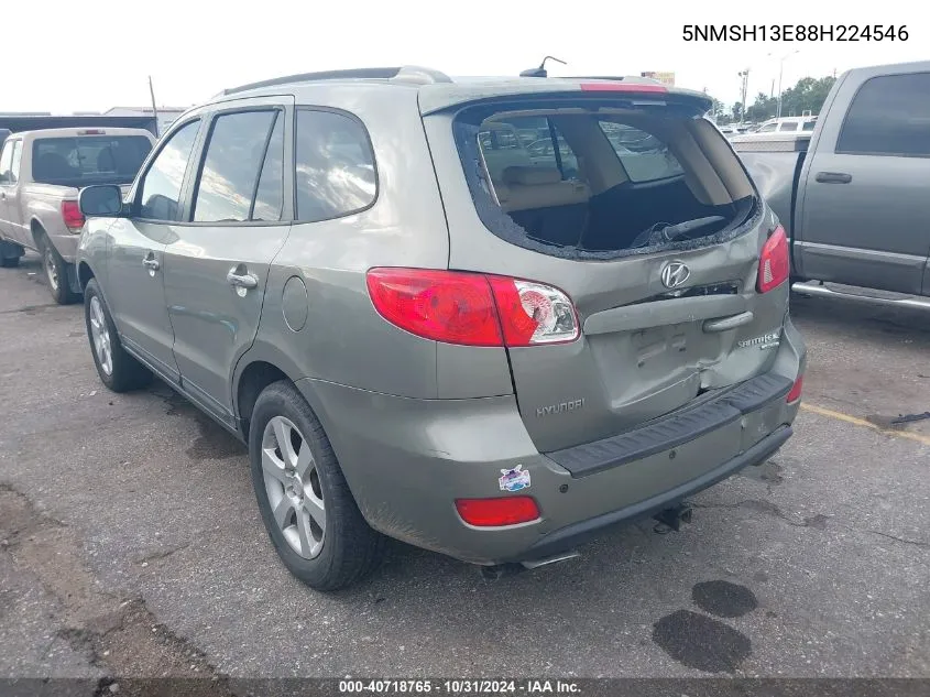 2008 Hyundai Santa Fe Limited/Se VIN: 5NMSH13E88H224546 Lot: 40718765