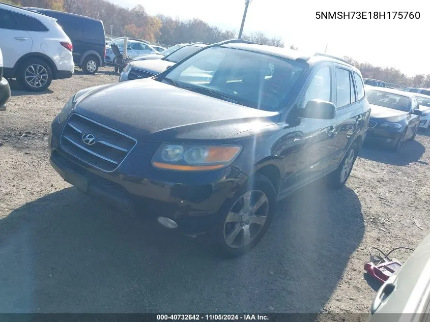 2008 Hyundai Santa Fe Limited/Se VIN: 5NMSH73E18H175760 Lot: 40732642