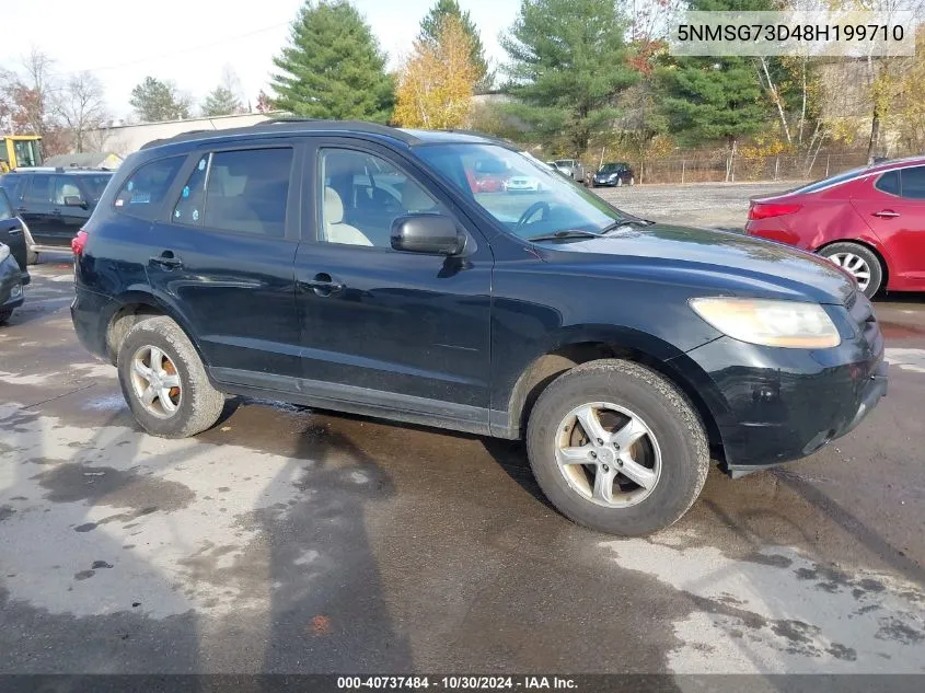 5NMSG73D48H199710 2008 Hyundai Santa Fe Gls