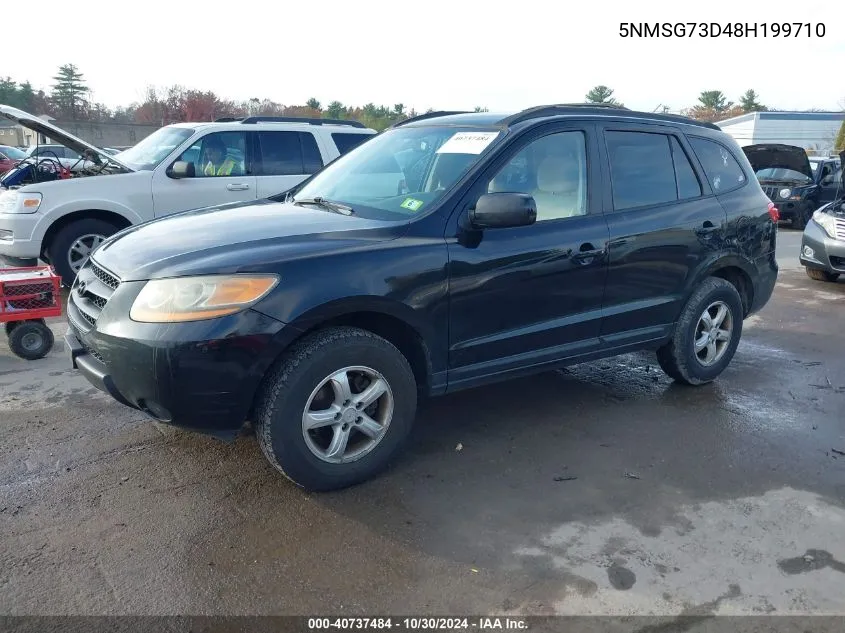 5NMSG73D48H199710 2008 Hyundai Santa Fe Gls