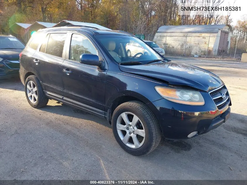 2008 Hyundai Santa Fe Limited/Se VIN: 5NMSH73EX8H185381 Lot: 40823376