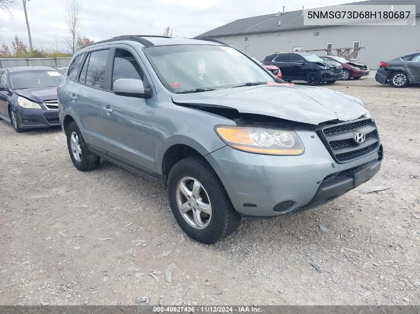 2008 Hyundai Santa Fe Gls VIN: 5NMSG73D68H180687 Lot: 40827436