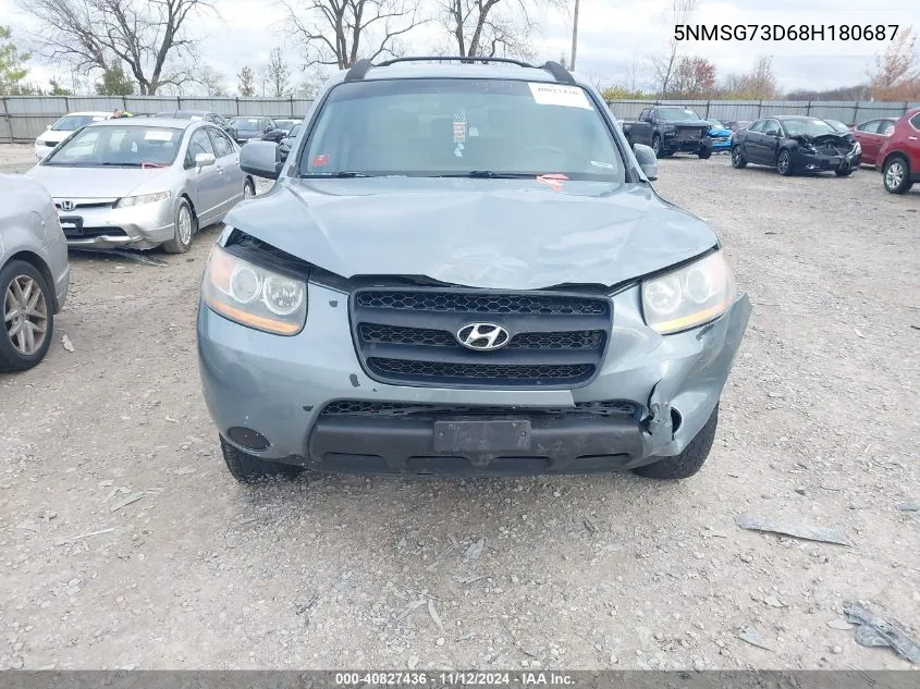 2008 Hyundai Santa Fe Gls VIN: 5NMSG73D68H180687 Lot: 40827436