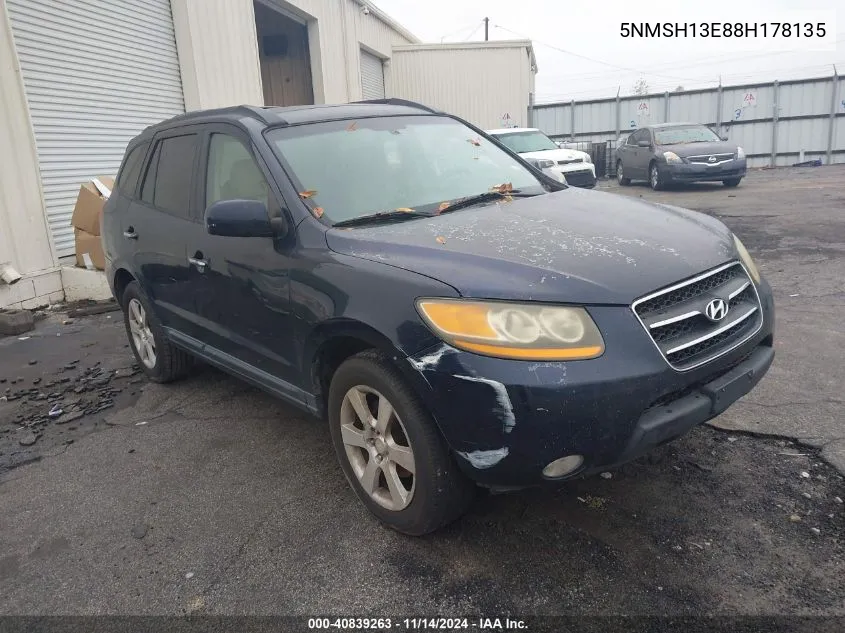 5NMSH13E88H178135 2008 Hyundai Santa Fe Limited/Se