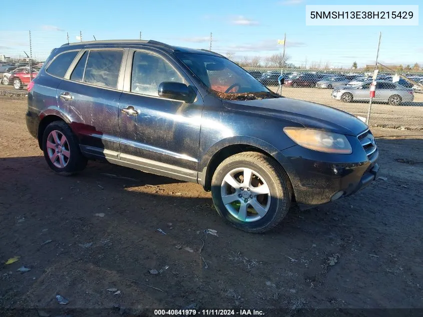 2008 Hyundai Santa Fe Limited/Se VIN: 5NMSH13E38H215429 Lot: 40841979