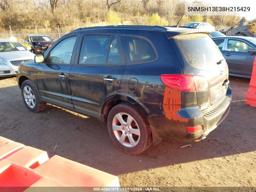 2008 Hyundai Santa Fe Limited/Se VIN: 5NMSH13E38H215429 Lot: 40841979