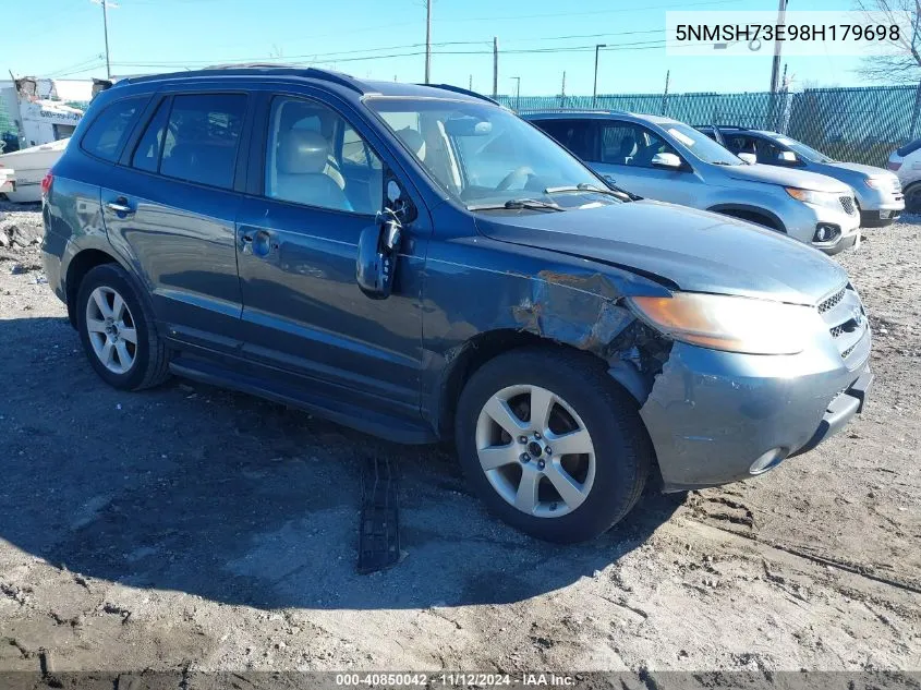 2008 Hyundai Santa Fe Limited/Se VIN: 5NMSH73E98H179698 Lot: 40850042