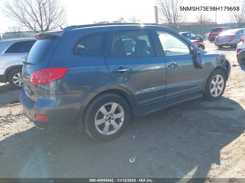 2008 Hyundai Santa Fe Limited/Se VIN: 5NMSH73E98H179698 Lot: 40850042