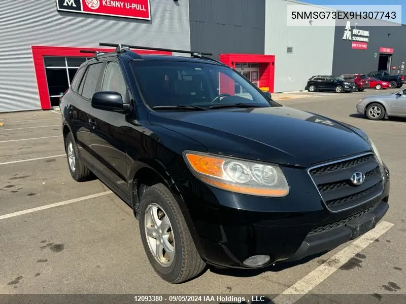 2009 Hyundai Santa Fe Gl VIN: 5NMSG73EX9H307743 Lot: 12093380