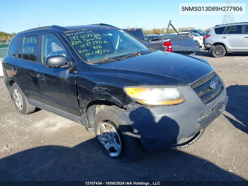 2009 Hyundai Santa Fe Gls VIN: 5NMSG13D89H277906 Lot: 12107434