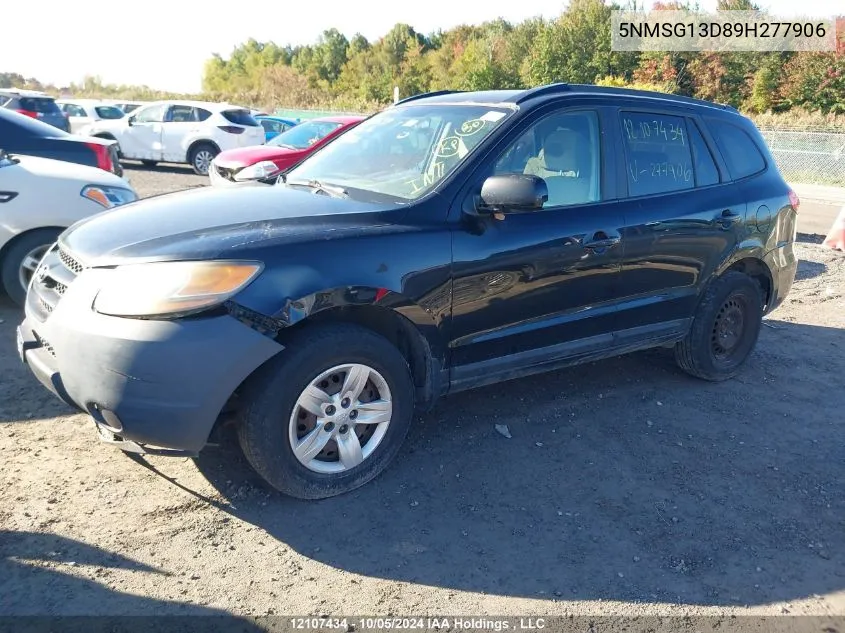 2009 Hyundai Santa Fe Gls VIN: 5NMSG13D89H277906 Lot: 12107434