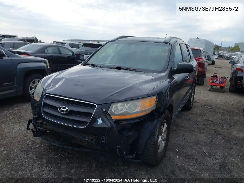 2009 Hyundai Santa Fe VIN: 5NMSG73E79H285572 Lot: 12119222