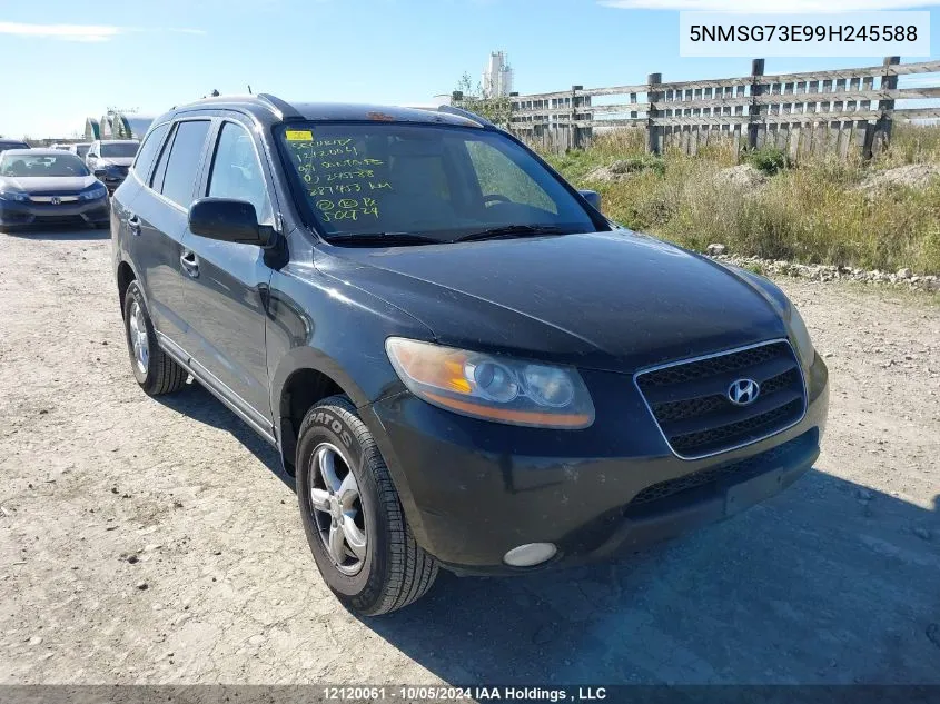 2009 Hyundai Santa Fe VIN: 5NMSG73E99H245588 Lot: 12120061