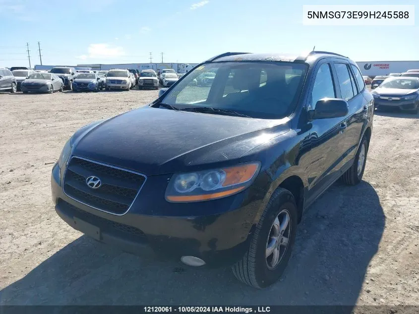 2009 Hyundai Santa Fe VIN: 5NMSG73E99H245588 Lot: 12120061