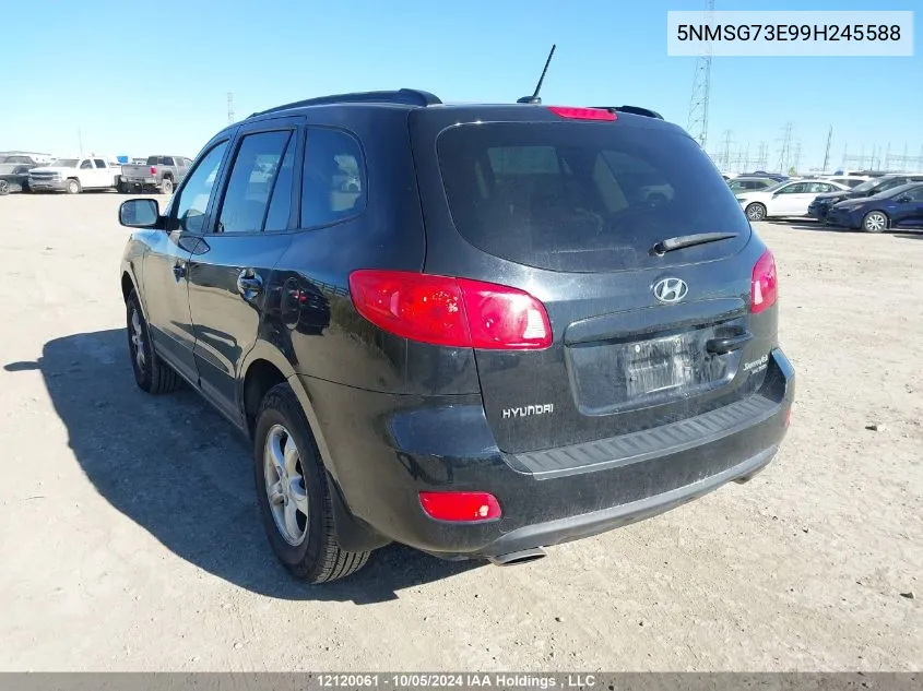 2009 Hyundai Santa Fe VIN: 5NMSG73E99H245588 Lot: 12120061