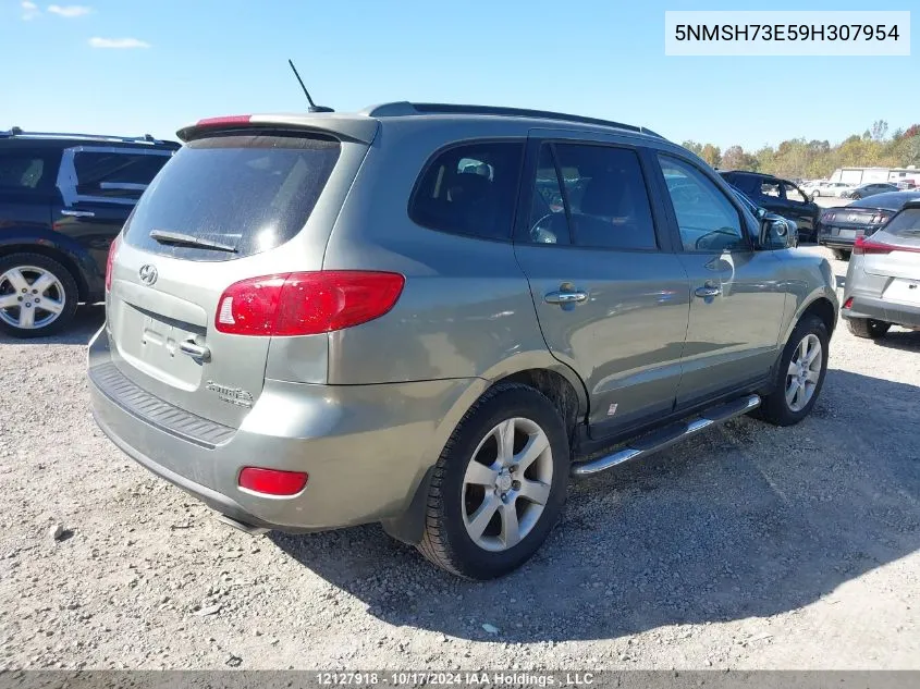 2009 Hyundai Santa Fe VIN: 5NMSH73E59H307954 Lot: 12127918