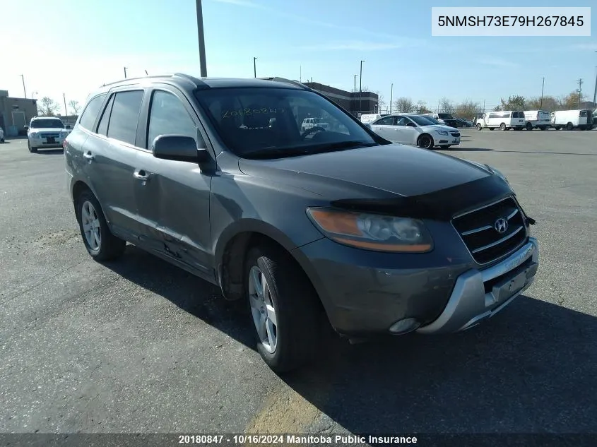 2009 Hyundai Santa Fe Limited VIN: 5NMSH73E79H267845 Lot: 20180847