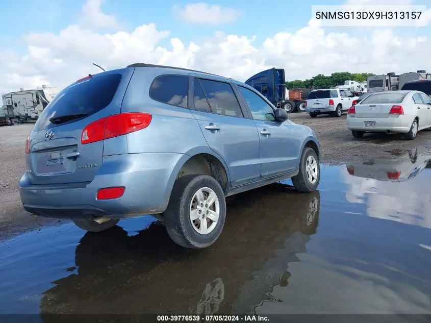 2009 Hyundai Santa Fe Gls VIN: 5NMSG13DX9H313157 Lot: 39776539