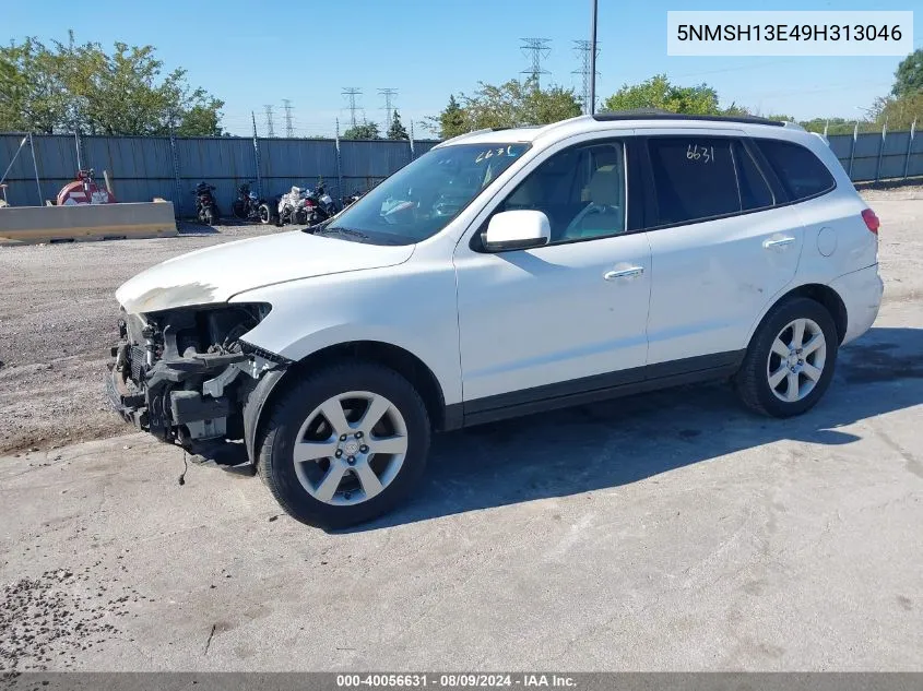 2009 Hyundai Santa Fe Limited VIN: 5NMSH13E49H313046 Lot: 40056631