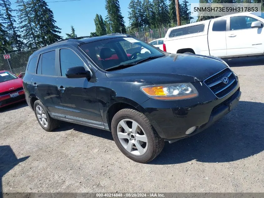 2009 Hyundai Santa Fe Limited VIN: 5NMSH73E59H317853 Lot: 40214848