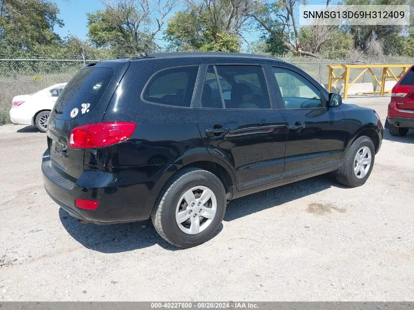 2009 Hyundai Santa Fe Gls VIN: 5NMSG13D69H312409 Lot: 40227800