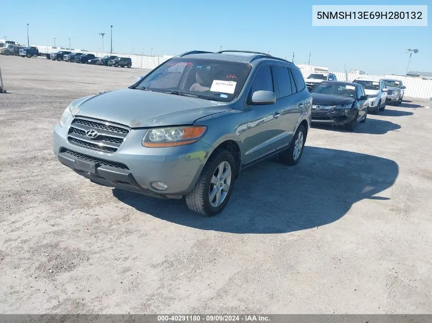 2009 Hyundai Santa Fe Limited VIN: 5NMSH13E69H280132 Lot: 40291180