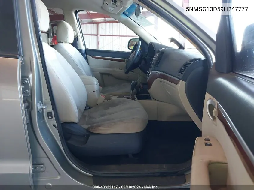 5NMSG13D59H247777 2009 Hyundai Santa Fe Gls