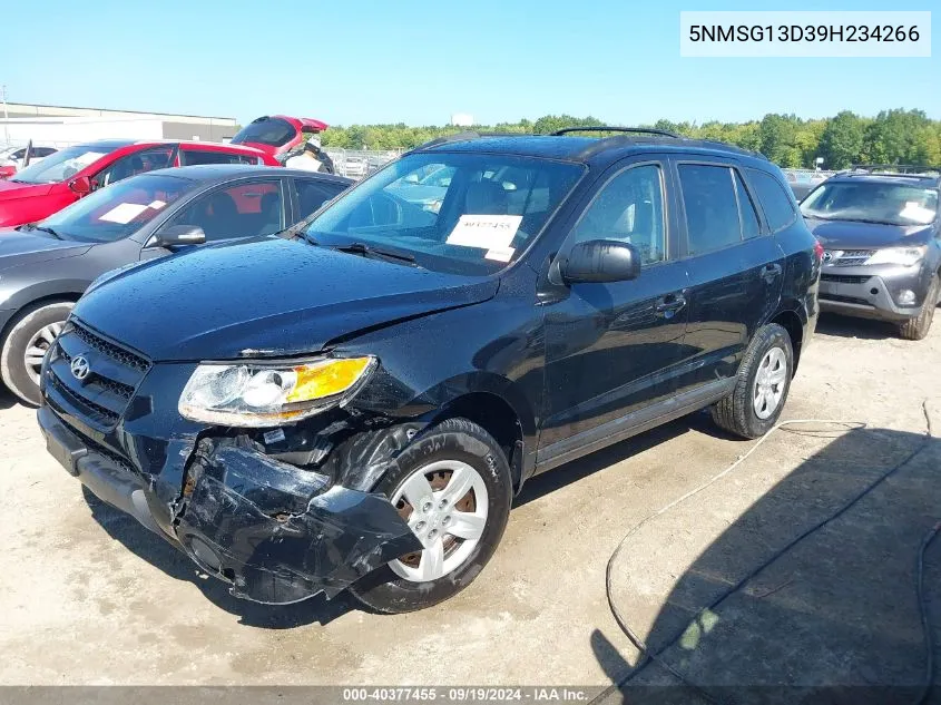 2009 Hyundai Santa Fe Gls VIN: 5NMSG13D39H234266 Lot: 40377455