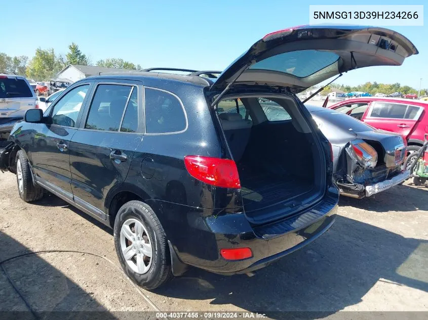 2009 Hyundai Santa Fe Gls VIN: 5NMSG13D39H234266 Lot: 40377455