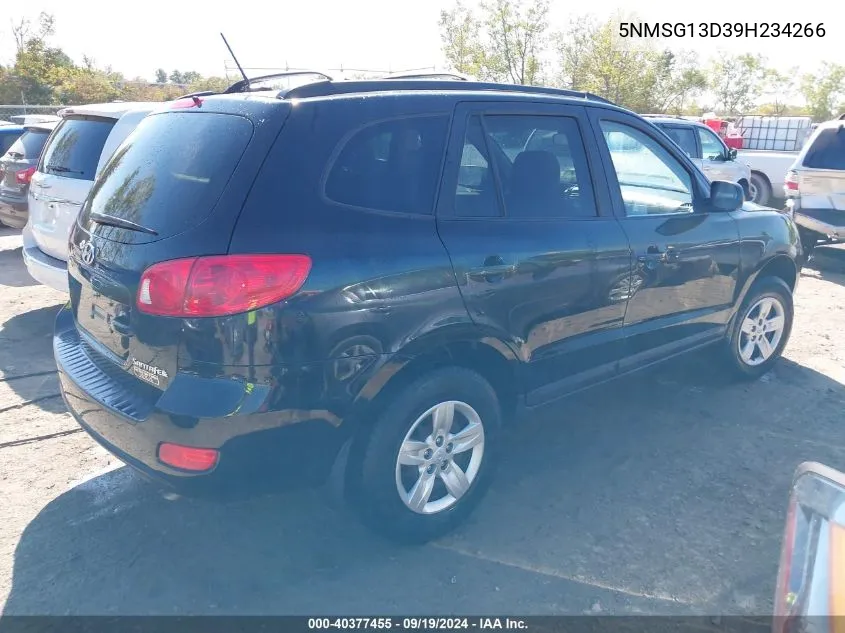 5NMSG13D39H234266 2009 Hyundai Santa Fe Gls