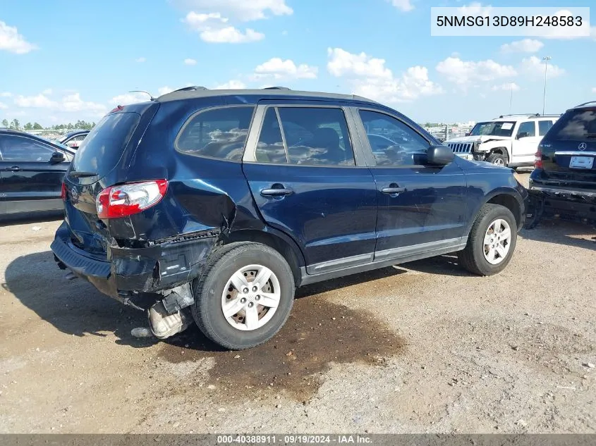 5NMSG13D89H248583 2009 Hyundai Santa Fe Gls