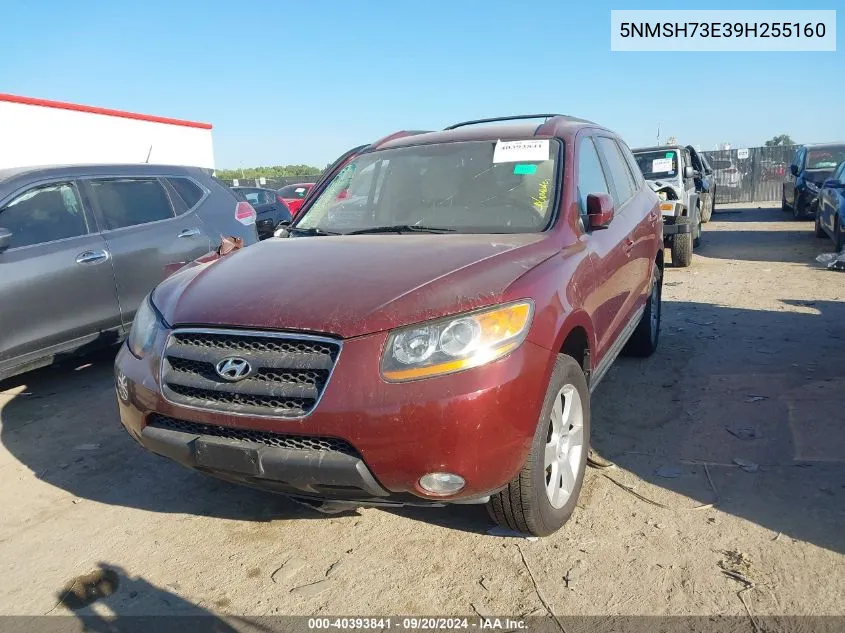 2009 Hyundai Santa Fe Se VIN: 5NMSH73E39H255160 Lot: 40393841