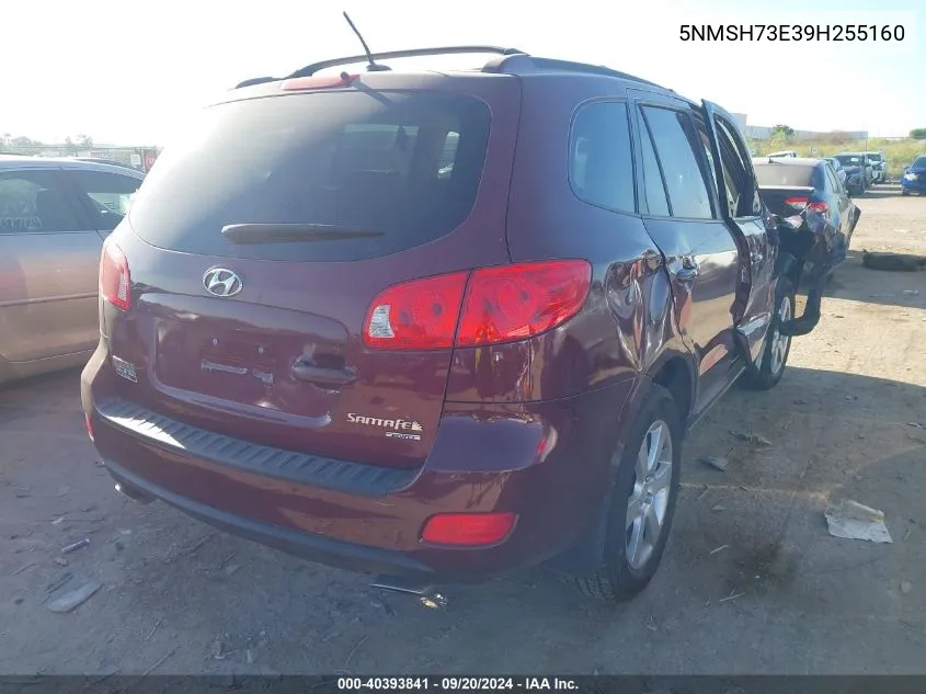 5NMSH73E39H255160 2009 Hyundai Santa Fe Se