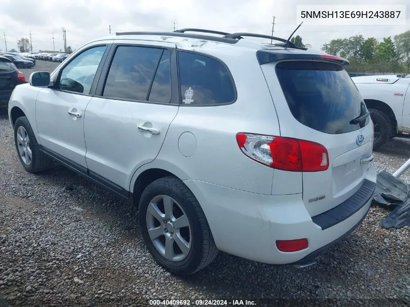 5NMSH13E69H243887 2009 Hyundai Santa Fe Se/Limited