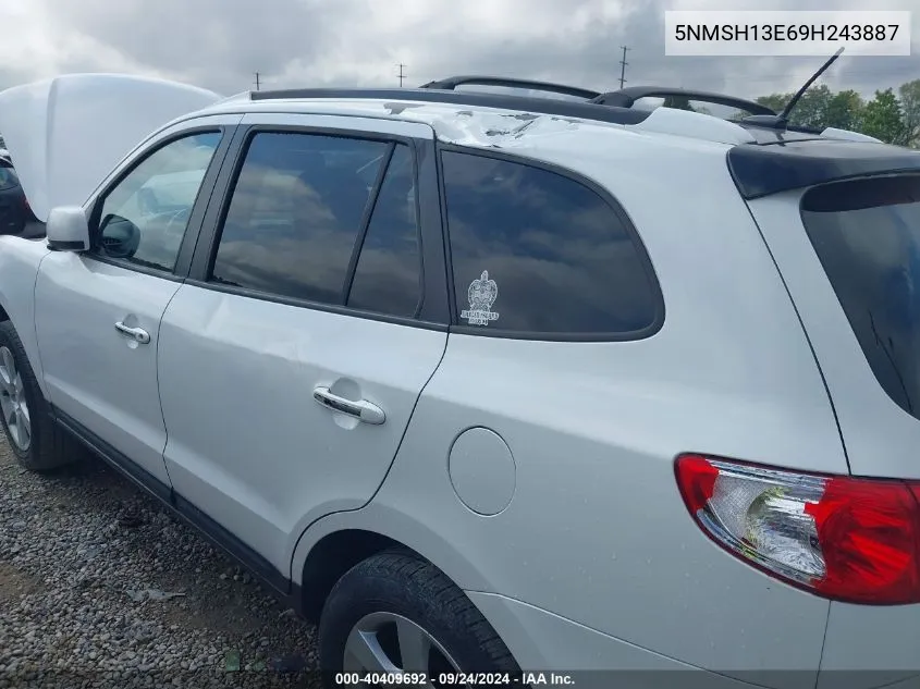 5NMSH13E69H243887 2009 Hyundai Santa Fe Se/Limited