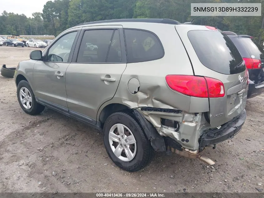 5NMSG13D89H332239 2009 Hyundai Santa Fe Gls