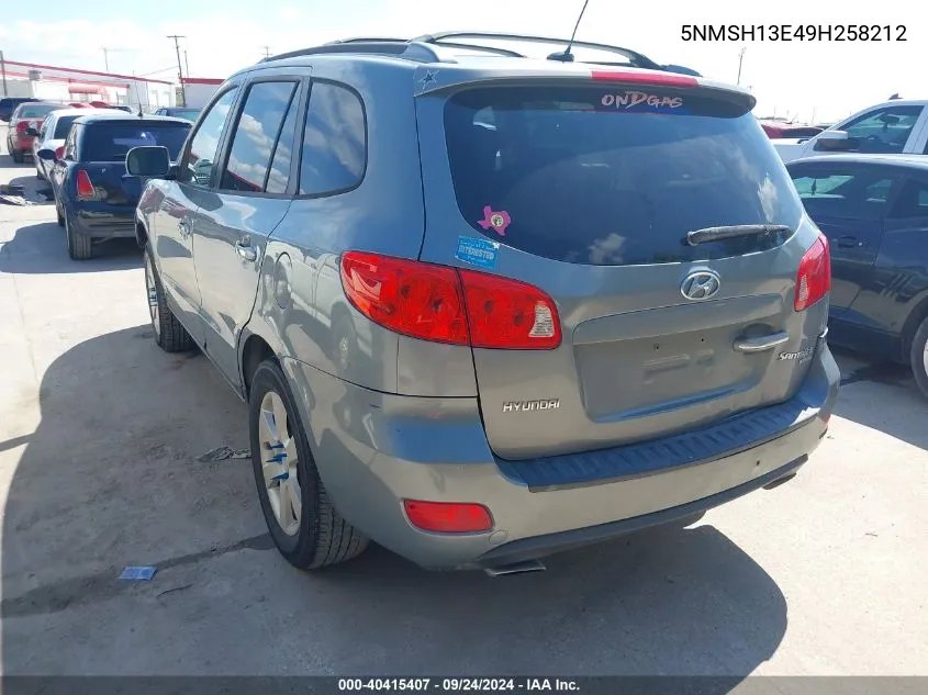 5NMSH13E49H258212 2009 Hyundai Santa Fe Limited