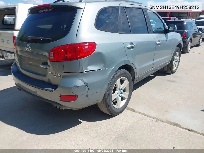 5NMSH13E49H258212 2009 Hyundai Santa Fe Limited