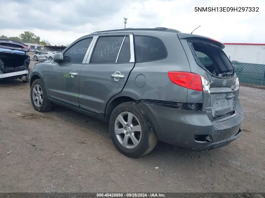 2009 Hyundai Santa Fe Limited VIN: 5NMSH13E09H297332 Lot: 40420885