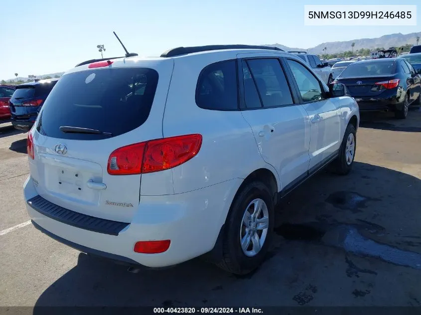 5NMSG13D99H246485 2009 Hyundai Santa Fe Gls