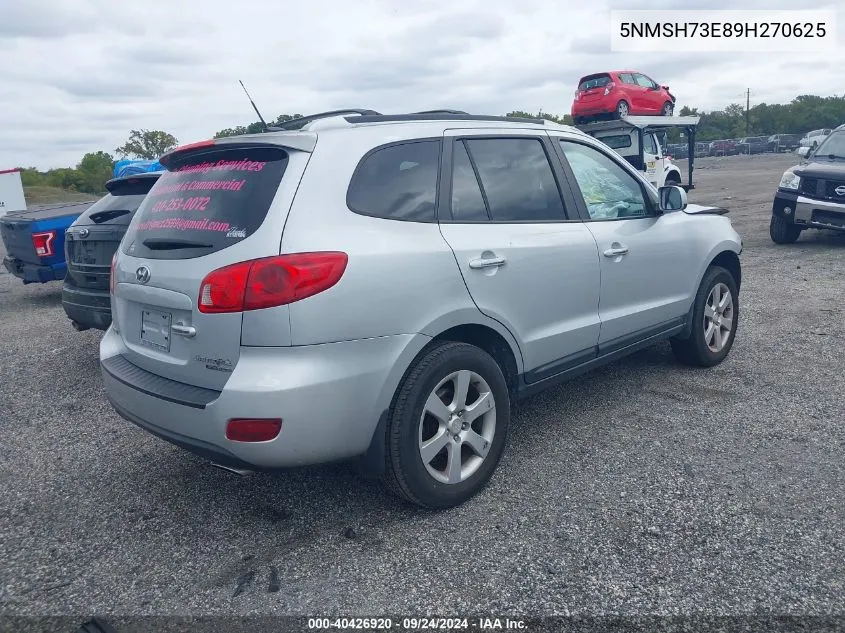 5NMSH73E89H270625 2009 Hyundai Santa Fe Limited