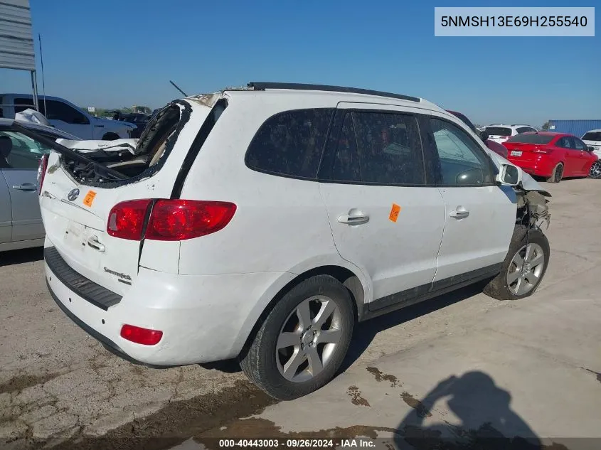 5NMSH13E69H255540 2009 Hyundai Santa Fe Se/Limited